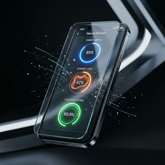 Neural Budget tracker on a smartphone screen