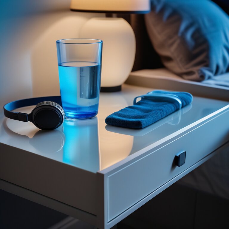 The Recovery Kit on a minimalist bedside table