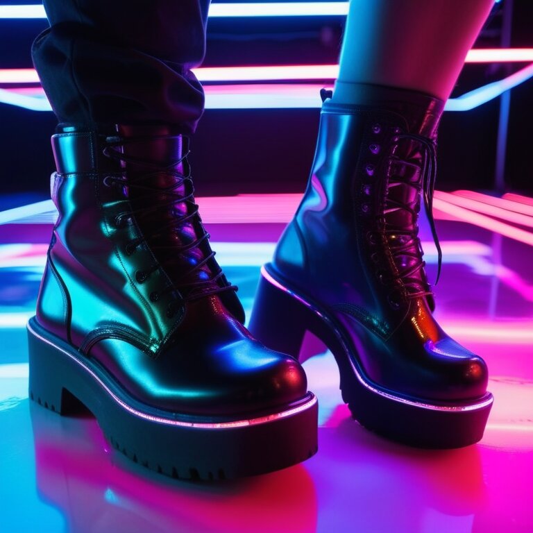 Reflective platforms and tactical boots